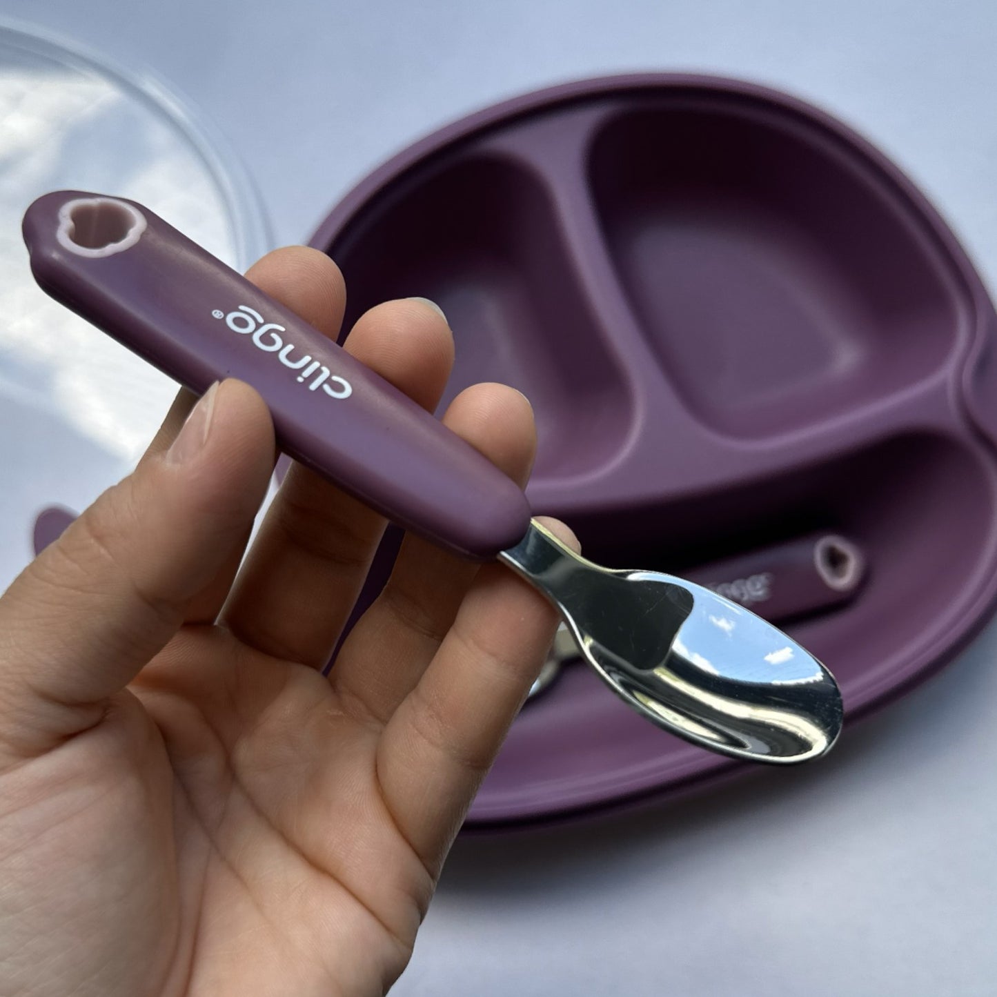 Talher Infantil Clingo com Estojo – Colher e Garfo em Aço Inox (18m+)