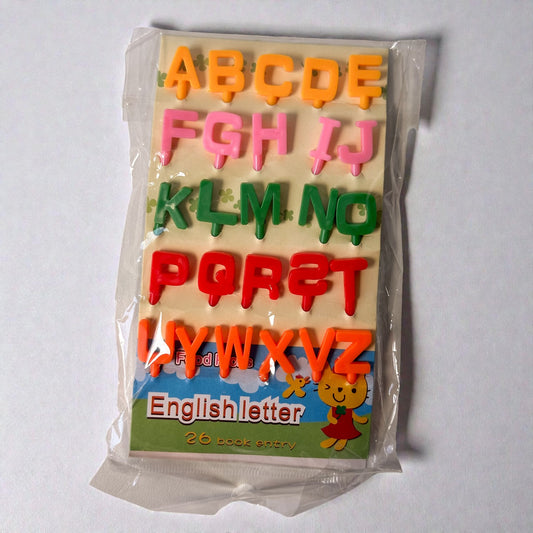 Palitos Decorativos Alfabeto – Letras A a Z | Kit com 26 Unidades para Lancheiras Infantis