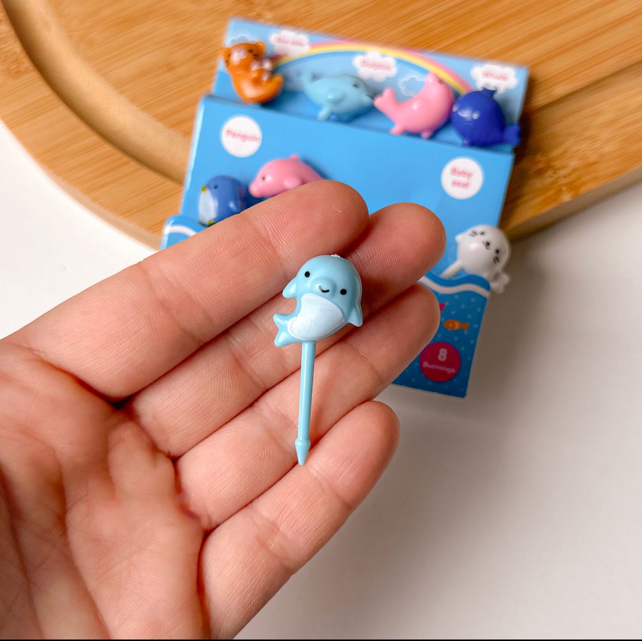 Palitos Decorativos, animais aquáticos 1 kit de 8 peças