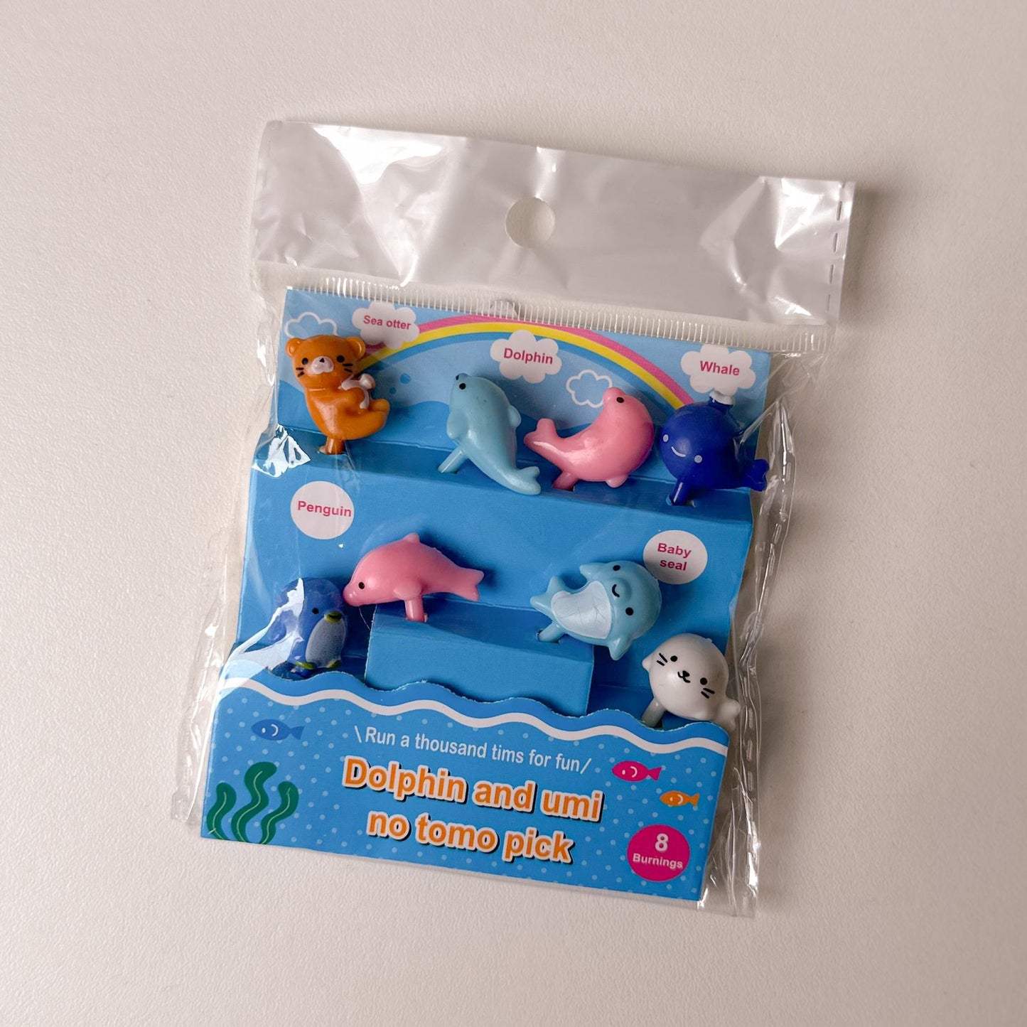 Palitos Decorativos, animais aquáticos 1 kit de 8 peças