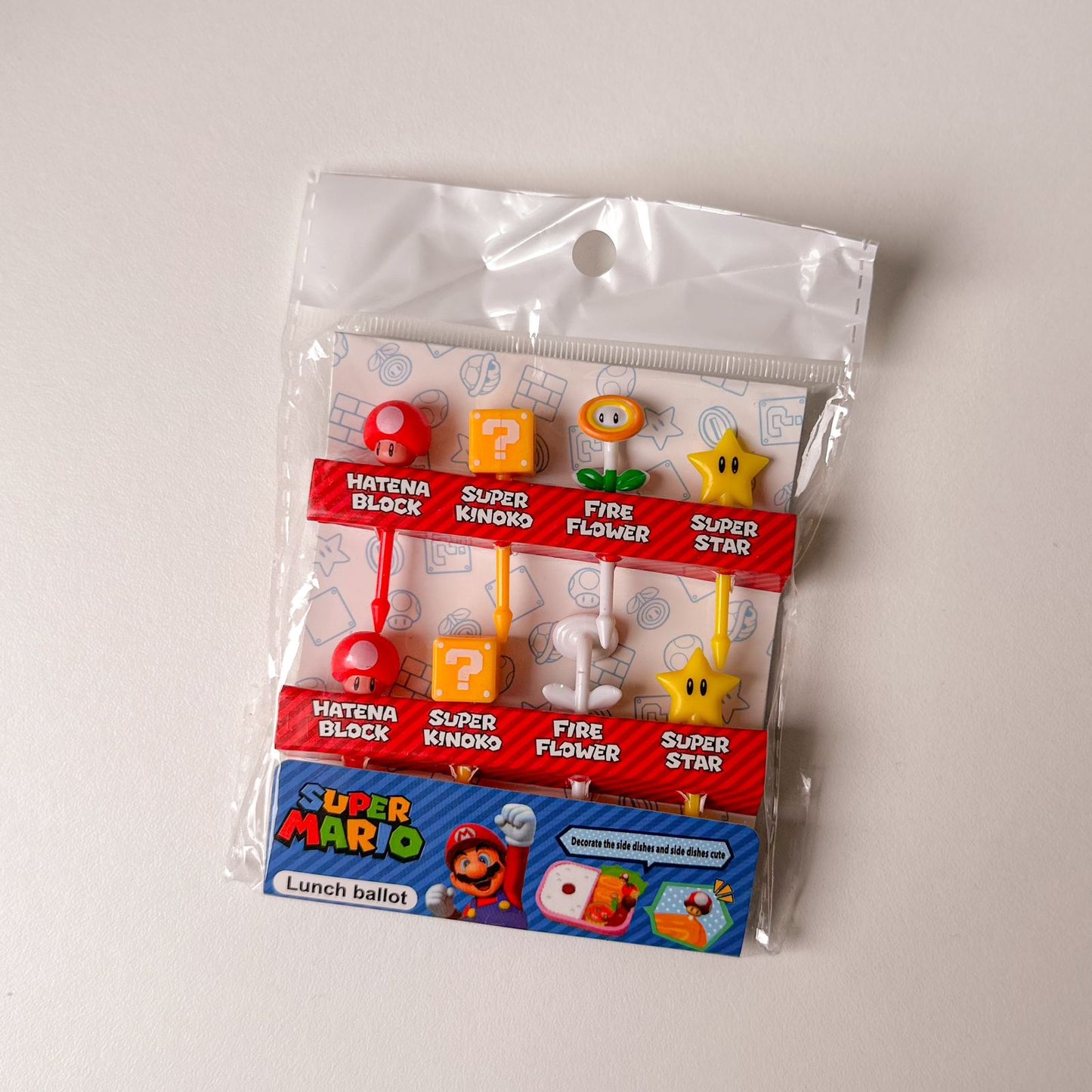 Palitos Decorativos, SUPER MARIO 1 kit de 8 peças