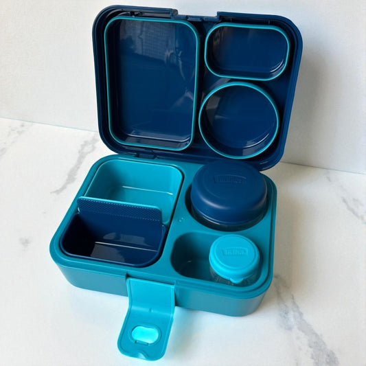 Bento Box Thermos Original – Lancheira Vedada e Compacta (Rosa ou Azul)