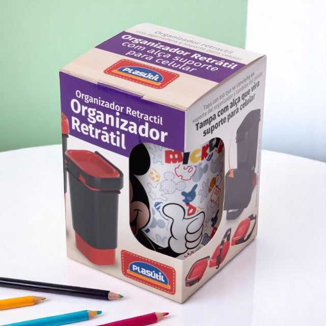 Porta-lápis Mickey com Suporte de Celular