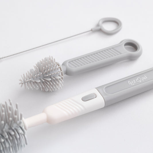 Kit de Escovas para Limpeza Garrafas e Mamadeiras (3 Peças)
