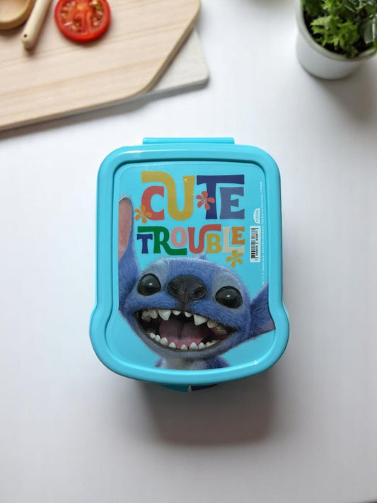 Sanduicheira Infantil Stitch Azul com Estampa Cute Trouble